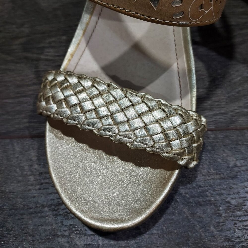 Kenneth Cole Reaction Cork Wedge Sandals Size 7.5 Sling Back Beach - Picture 6 of 8